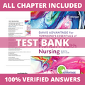 Test Bank Davis Advantage for Townsend’s Essentials of Psychiatric Mental Health Nursing, 9th Edition (Morgan, 2023)