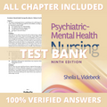 Test Bank for Psychiatric Mental Health Nursing, 9th Edition (Videbeck, 2023)