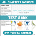 Test Bank Organic Chemistry 4th Edition (Klein, 2021)