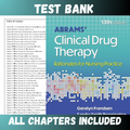 Test Bank - Abrams’ Clinical Drug Therapy Rationales for Nursing Practice, 13th Edition by Frandsen