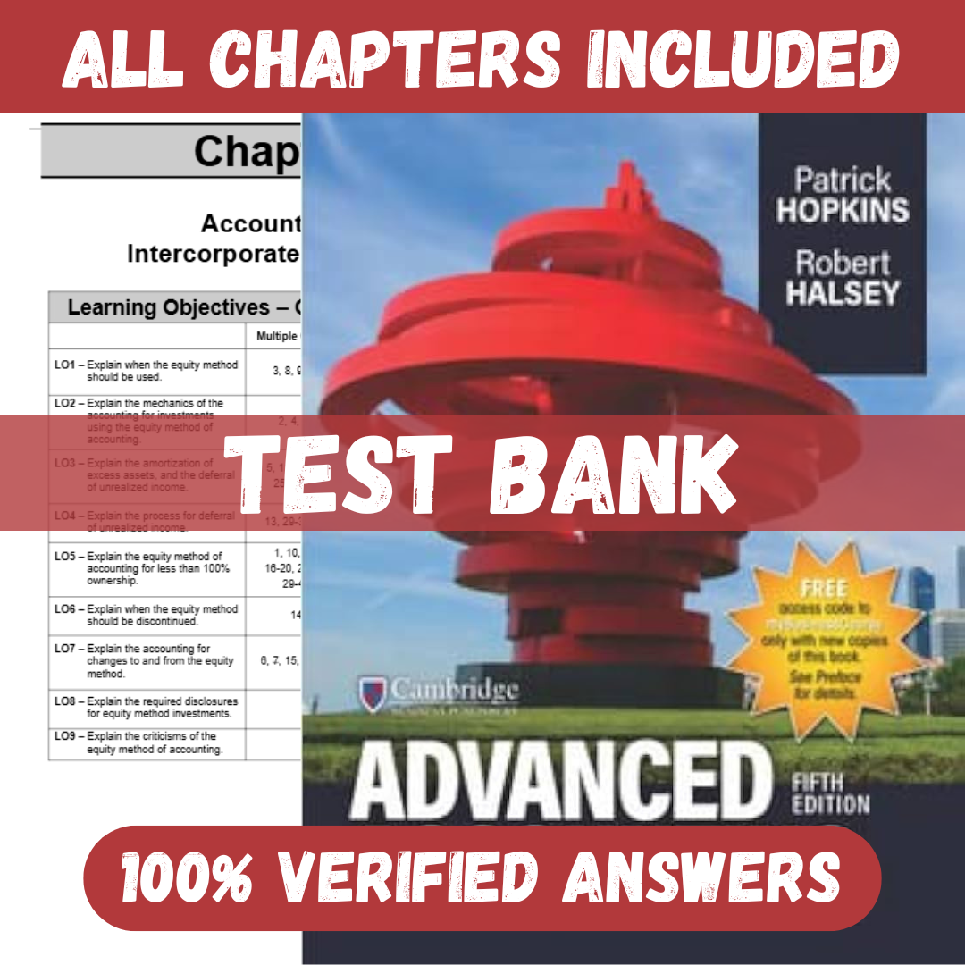 Test Bank for Advanced Accounting 5th edition By Patrick Hopkins