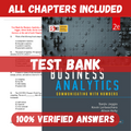 Test Bank for Business Analytics, Communicating with Numbers 2nd Edition By Sanjiv Jaggia