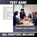 Test Bank - Business Law in Canada 13th Edition by Yates