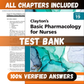 Test Bank Clayton’s Basic Pharmacology for Nurses, 19th Edition (Willihnganz, 2023)