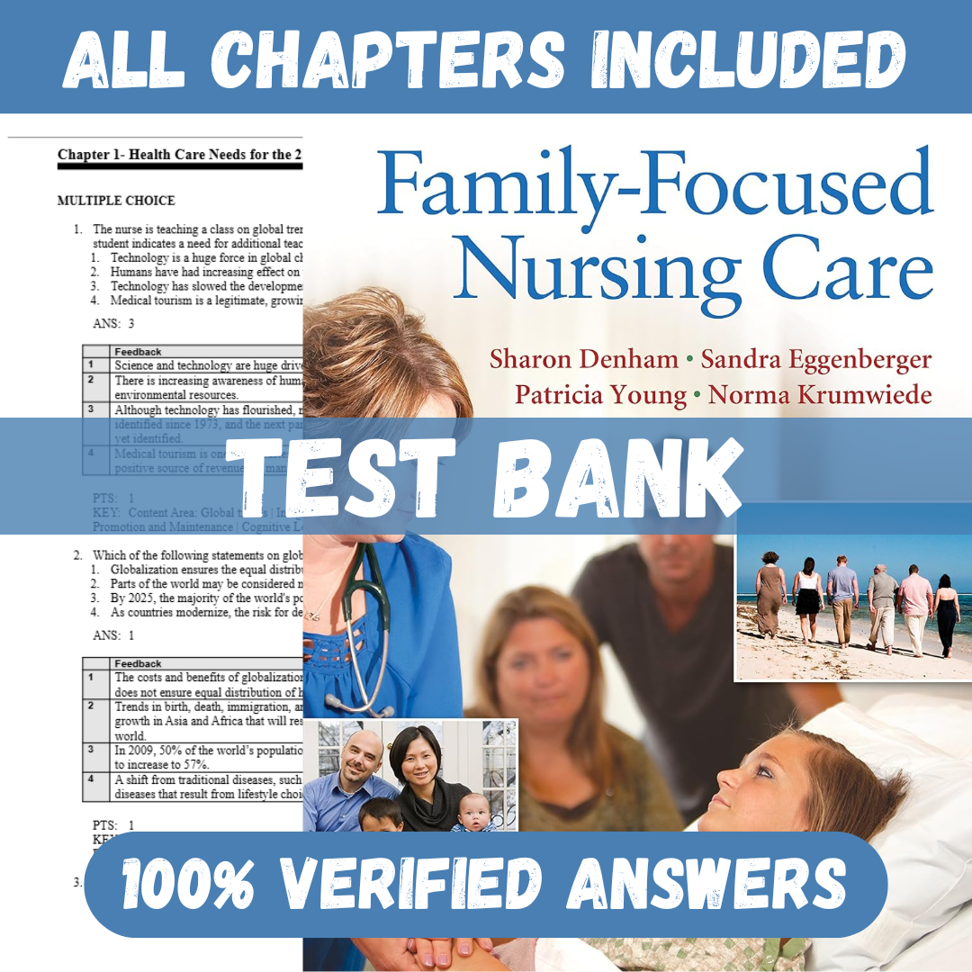 Test Bank for Family-Focused Nursing Care 1st Edition by Sharon A. Denham