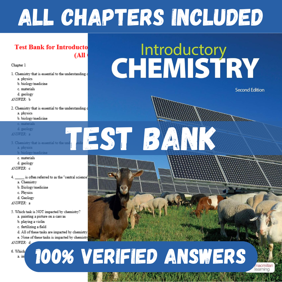 Test Bank for Introductory Chemistry 2nd Edition By Kevin Revell