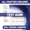 Test Bank for Investments, 13th Edition by Zvi Bodie