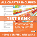 Test Bank for Pharmacology Clear and Simple: A Guide to Drug Classifications and Dosage Calculations 4th Edition (Watkins, 2022)